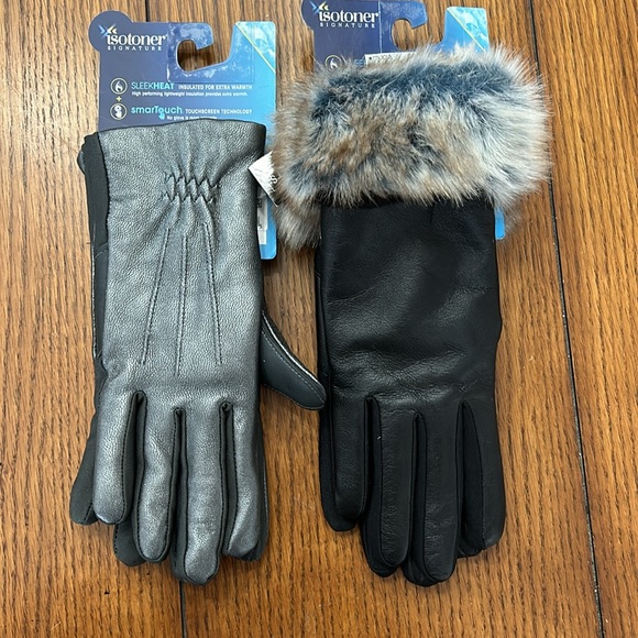 Bundle of 2 pairs of Isotoner Leather Gloves - Picture 2 of 4